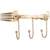 Clayre & Eef 6Y5897 Настенная вешалка 18x4x9 см золотого цвета