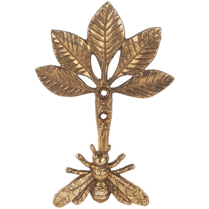 Clayre & Eef 6Y5898 Настенный крючок 10х6х14 см золотистый