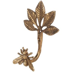 Clayre & Eef 6Y5898 Настенный крючок 10х6х14 см золотистый