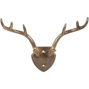 Clayre & Eef 6Y5899 Wandhaken 17x8x12 cm Goldfarben