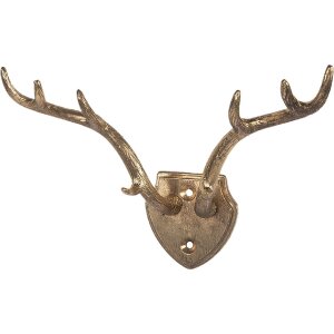 Clayre & Eef 6Y5899 Wandhaken 17x8x12 cm Goldfarben