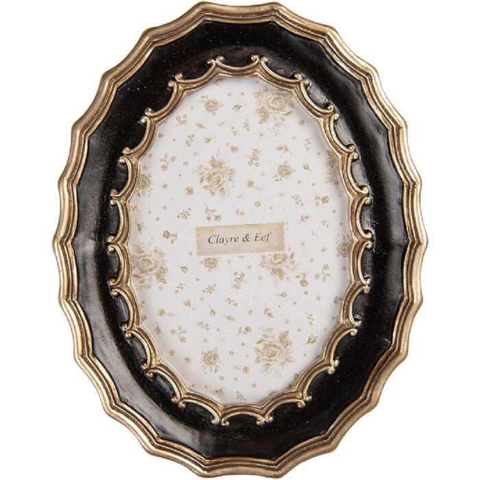 Clayre & Eef 2F1381 Fotorahmen 16x21 cm Schwarz 10x15 cm