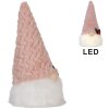 Clayre & Eef 66334 Декоративный гном с LED 10x10x25 см Розовый