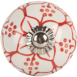 Clayre & Eef 66435 Türknopf Weiß und Rot...