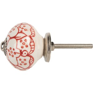 Clayre & Eef 66435 Türknopf Weiß und Rot...