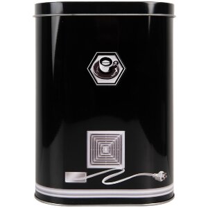 Clayre & Eef 6BL0189 Металлическая банка 14x8x19 см Черная