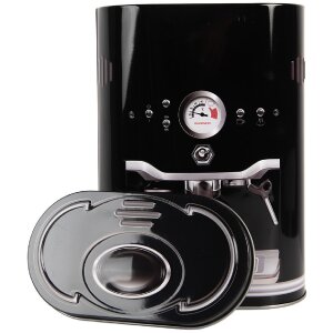 Clayre & Eef 6BL0189 Металлическая банка 14x8x19 см Черная