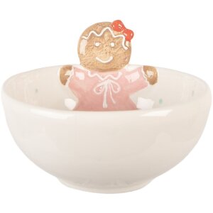 Clayre & Eef 6CE2216 Schale 18x17x12 cm Weiß...