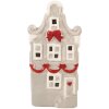 Clayre & Eef Декоративный домик LED 11x9x22 см серый и белый