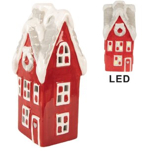 Clayre & Eef 6CE2220R Dekoration Haus LED 11x10x24 cm