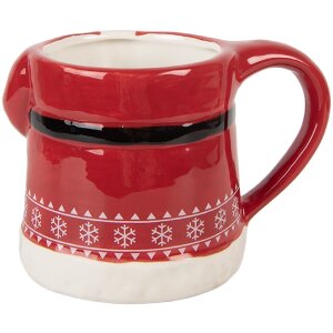 Clayre & Eef 6CEMU0196 Becher 15x10x19 cm Rot und Weiß