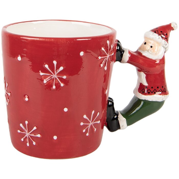 Clayre & Eef 6CEMU0200R Becher 15x10x11 cm 400 ml rot