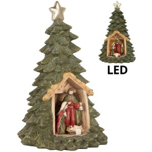 Clayre & Eef Ёлка декоративная с LED 15x24 см