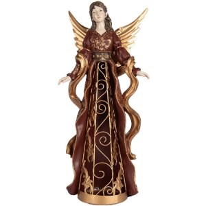 Clayre & Eef 6PR5406 Dekoration Engel 22x15x46 cm Rot...