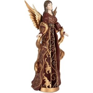 Clayre & Eef 6PR5406 Dekoration Engel 22x15x46 cm Rot...