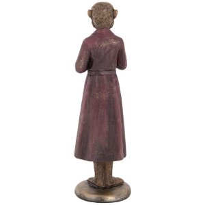 Clayre & Eef Декор Обезьяна 9x8x28 см Коричневый, Красный