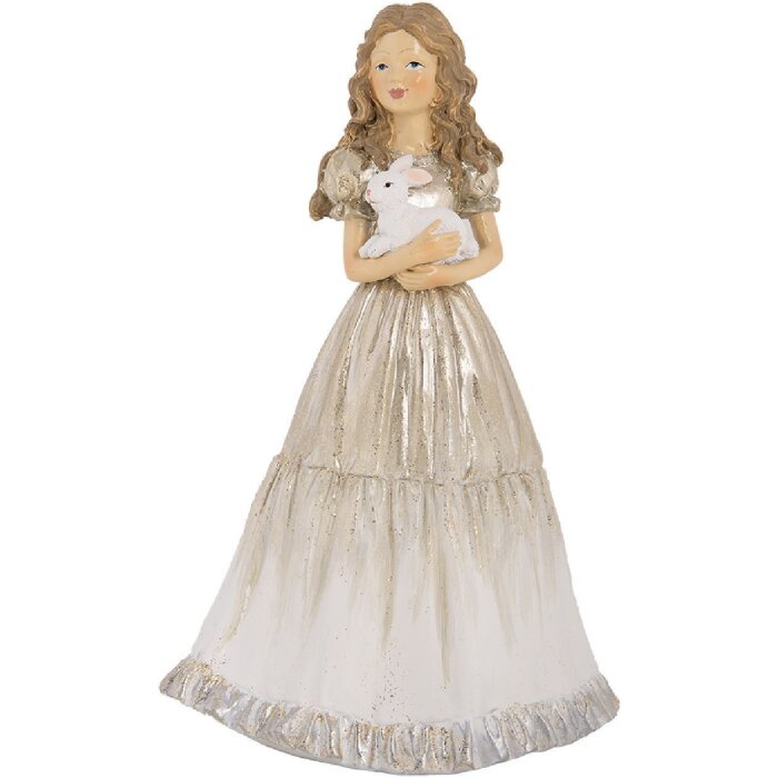 Clayre & Eef 6PR5642 Dekoration Kind Beige Silberfarbig 14x11x22 cm