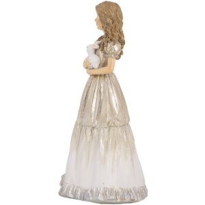 Clayre & Eef 6PR5642 Dekoration Kind Beige Silberfarbig 14x11x22 cm