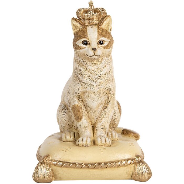 Clayre & Eef Копилка Cat 6PR5644 Кошка Бежевая 13x13x20 см