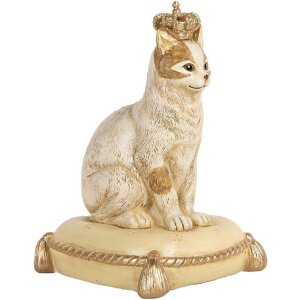 Clayre & Eef 6PR5644 Spardose Katze Beige 13x13x20 cm