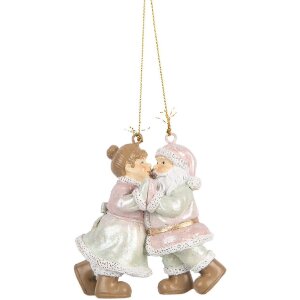 Clayre & Eef Подвеска Дед Мороз с женой 7x4x8 см...