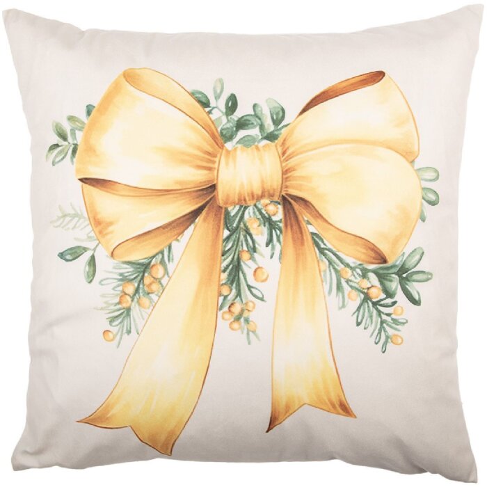 Clayre & Eef KT021.436 Kissenhülle 45x45 cm Beige-Gelb