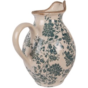 Clayre & Eef 6CE2237M Dekoration Kanne 21x16x24 cm Beige-Grün