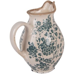 Clayre & Eef 6CE2237S Dekoration Kanne 16x12x19 cm Beige-Grün