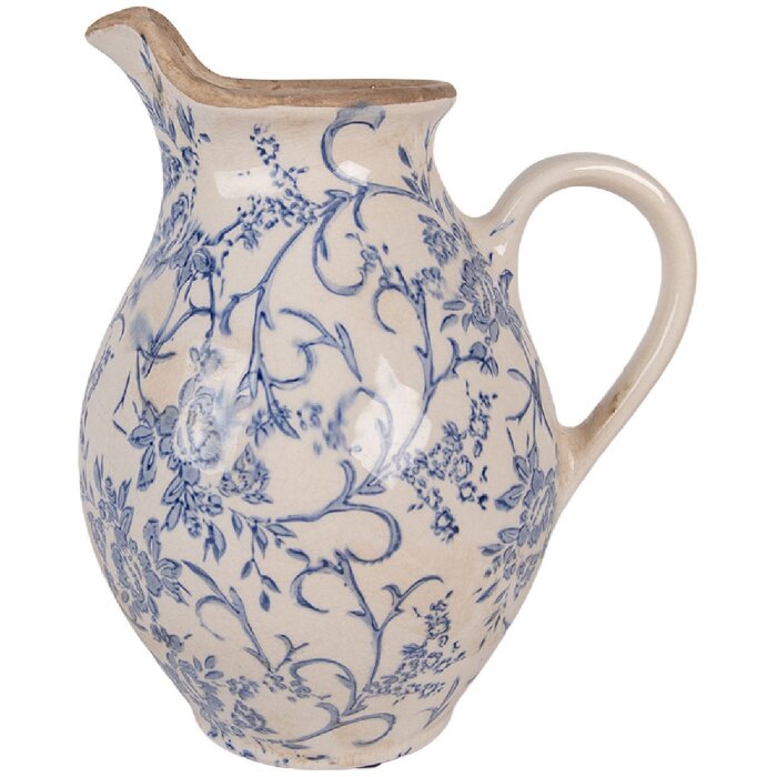 Clayre & Eef 6CE2238M Декоративная банка 21x16x24 см бежево-голубая