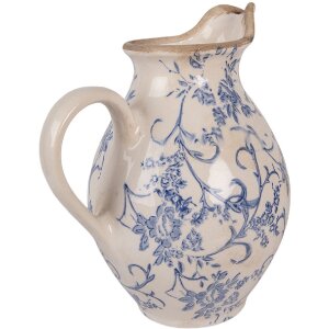 Clayre & Eef 6CE2238M Декоративная банка 21x16x24 см бежево-голубая