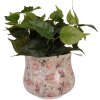 Clayre & Eef Кашпо 21x17 см Бежево-розовое