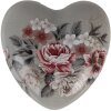 Clayre & Eef Декоративное сердце 8x8x4 см серо-розовое