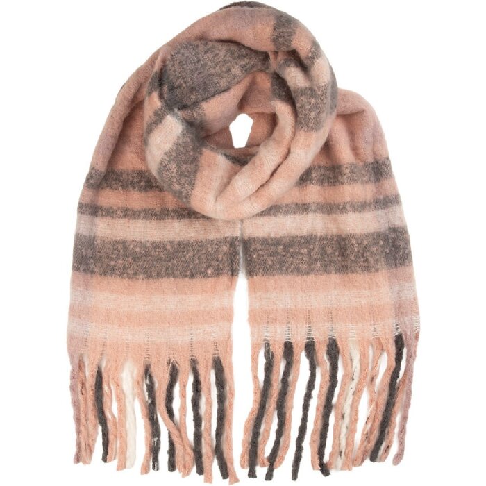 Juleeze JZSC0850 Шарф 50x180 см розово-серый