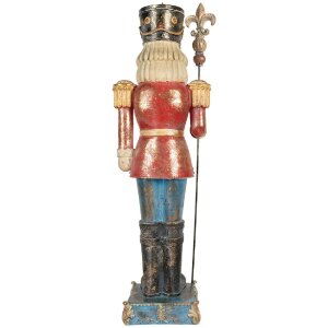 Clayre & Eef Декоративный Щелкунчик 31x23x99 см синий/красный