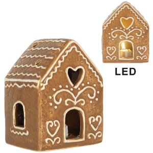 Clayre & Eef 6CE2330 Dekoration Haus mit LED 8x6x10...