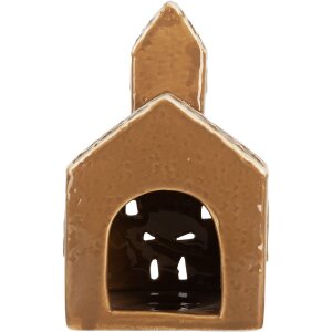 Clayre & Eef Подсвечник Дом 10x10x16 см коричнево-белый