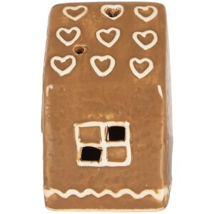 Clayre & Eef 6CE2337 Dekoration Haus mit LED 8x6x10 cm