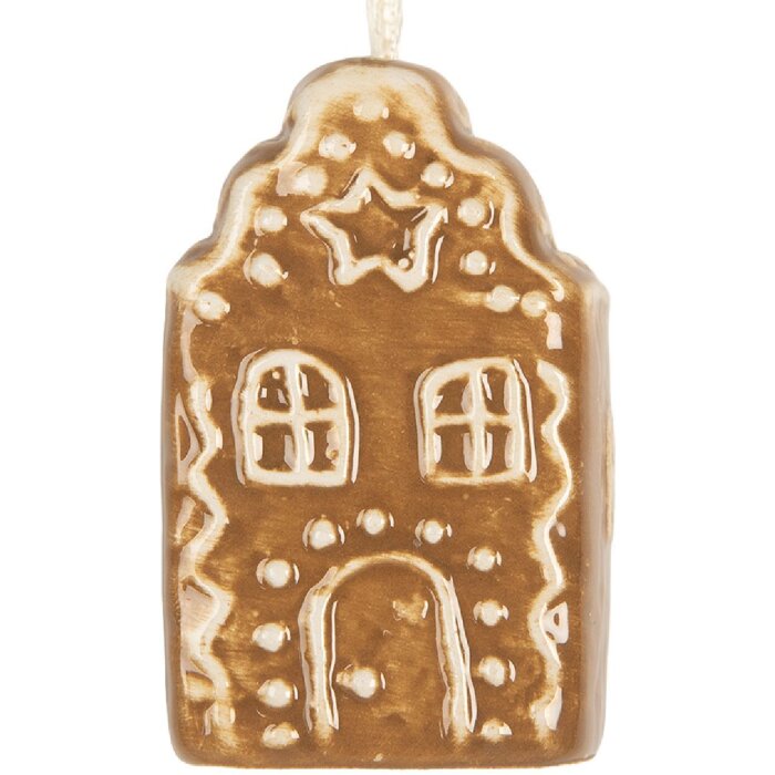 Clayre & Eef Декоративный подвес Дом 4x4x6 см, керамика