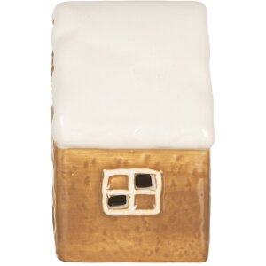 Clayre & Eef 6CE2339 Dekoration Haus mit LED 8x6x11 cm