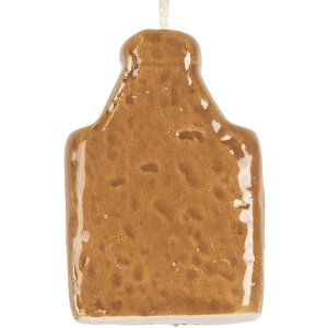 Clayre & Eef 6CE2343 Dekoration Anhänger Haus 4x4x6 cm Braun und Weiß