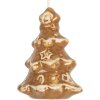 Clayre & Eef 6CE2344 Dekoration Anhänger Weihnachtsbaum 6x5x9 cm Braun-Weiß