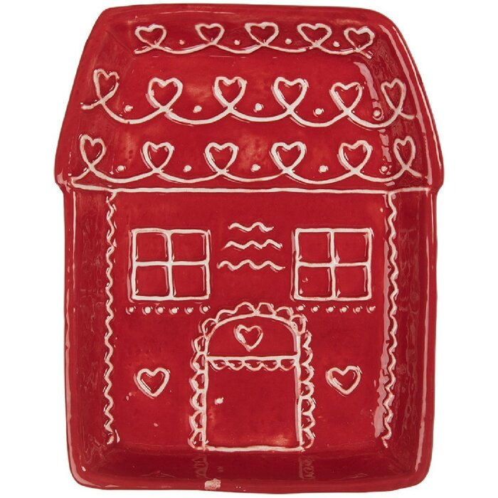 Clayre & Eef Маленькая тарелка 15x19x3 см, керамика