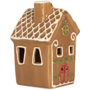 Clayre & Eef 6CE2349 Dekoration Haus mit LED 8x8x12 cm