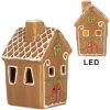 Clayre & Eef 6CE2349 Dekoration Haus mit LED 8x8x12 cm
