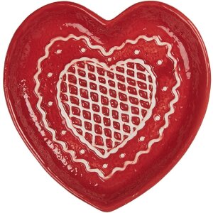 Clayre & Eef 6CE2359 Kleiner Teller 17x17x3 cm Rot...