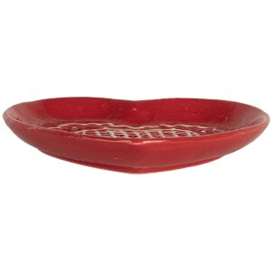 Clayre & Eef 6CE2359 Kleiner Teller 17x17x3 cm Rot...