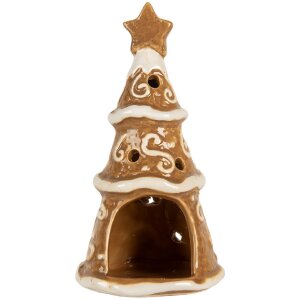 Clayre & Eef Подсвечник Елка 8x15 см Керамика Кантри