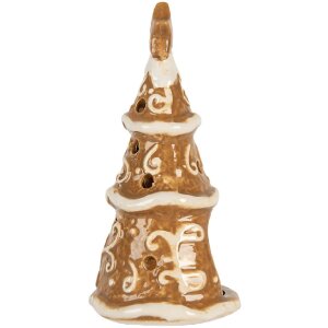 Clayre & Eef Подсвечник Елка 8x15 см Керамика Кантри