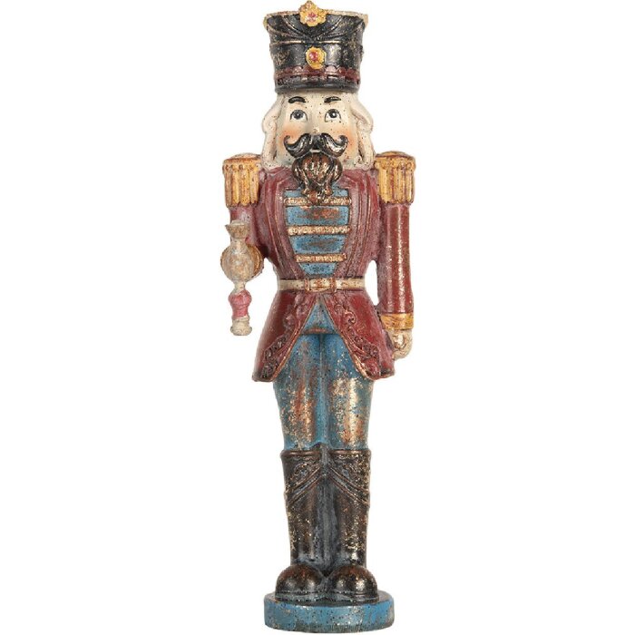 Clayre & Eef Декоративный орехокол 21 см красный/синий