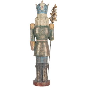 Clayre & Eef Декоративный орехокол 13x13x38 см сине-зеленый